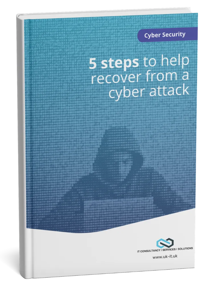 Cover of the guide: 5 steps to help recover from a cyber attack