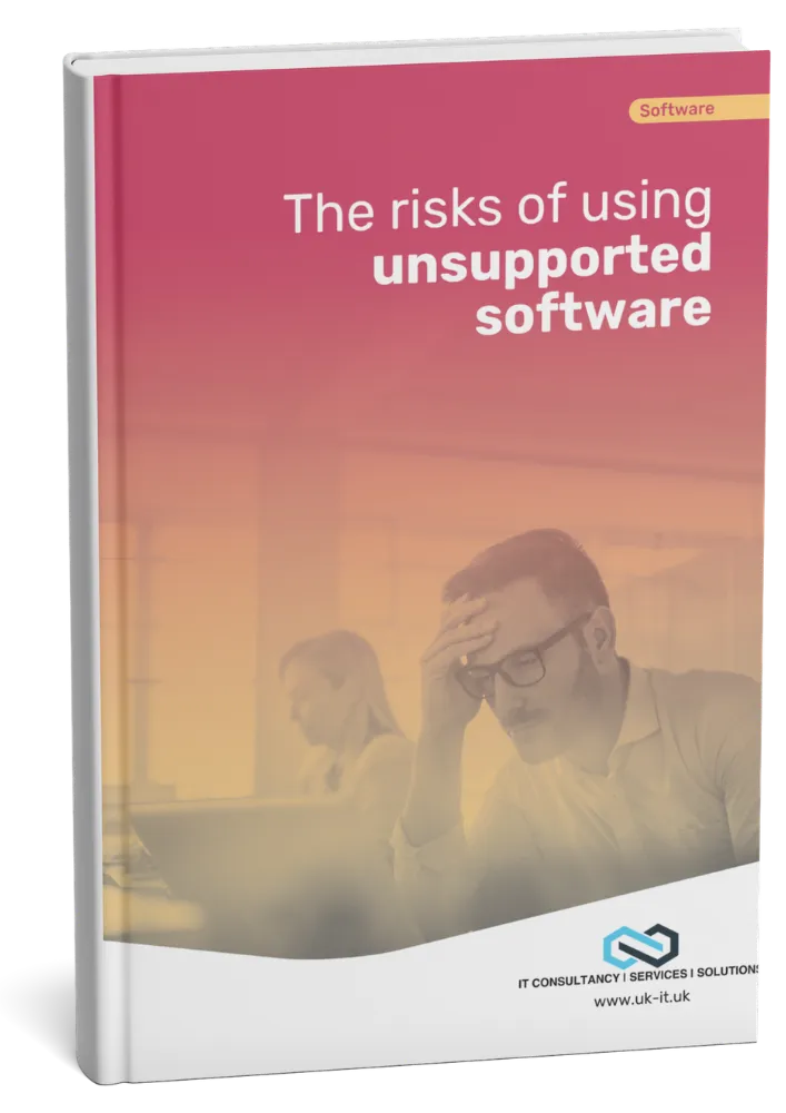 Cover of the guide: The risks of using unsupported software